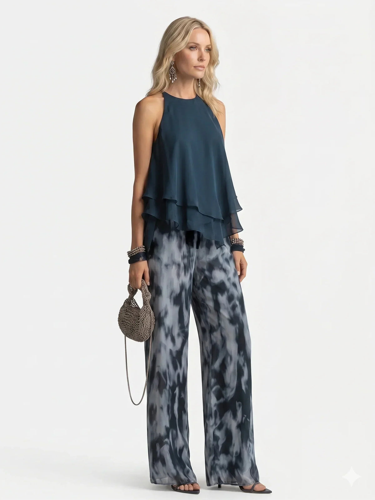 Elegantni set od dva komada od chiffon-a