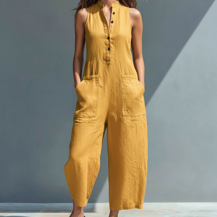 Lucía | Elegantní bezrukávový overal