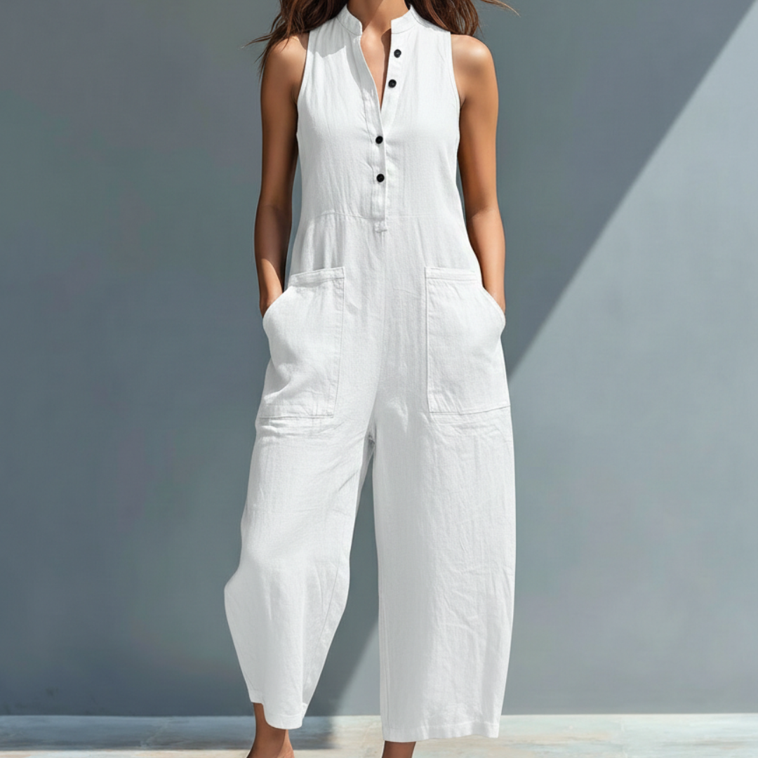 Lucía | Elegantní bezrukávový overal