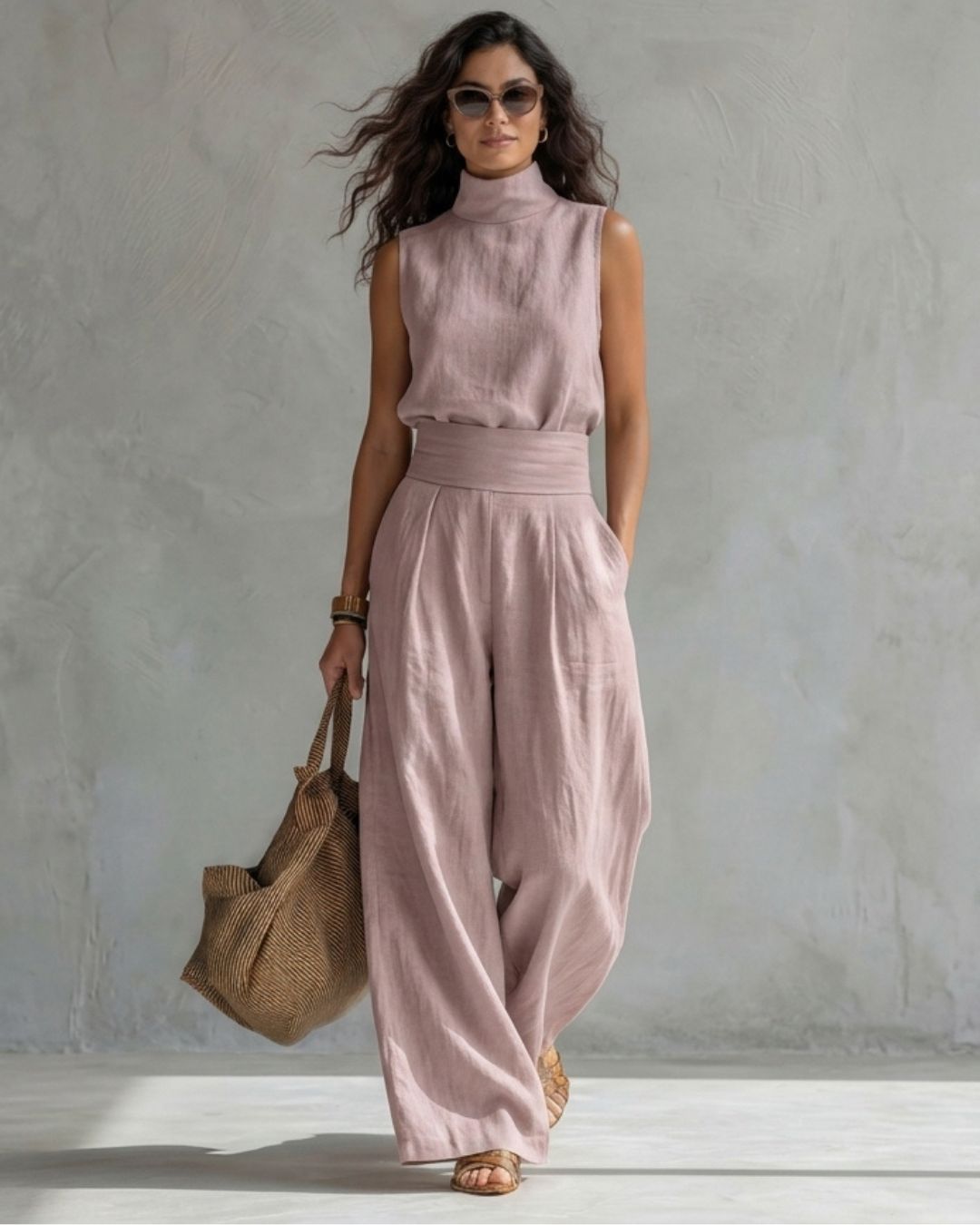 Maria | Elegantní široké kalhoty a topový set