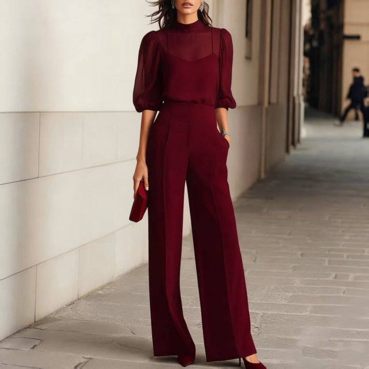 Adéla™ | Třídílný elegantní set s kardiganem, topem a kalhotami