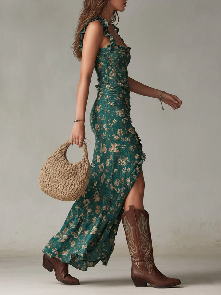 Zara | Retro Boho Maxi Šaty